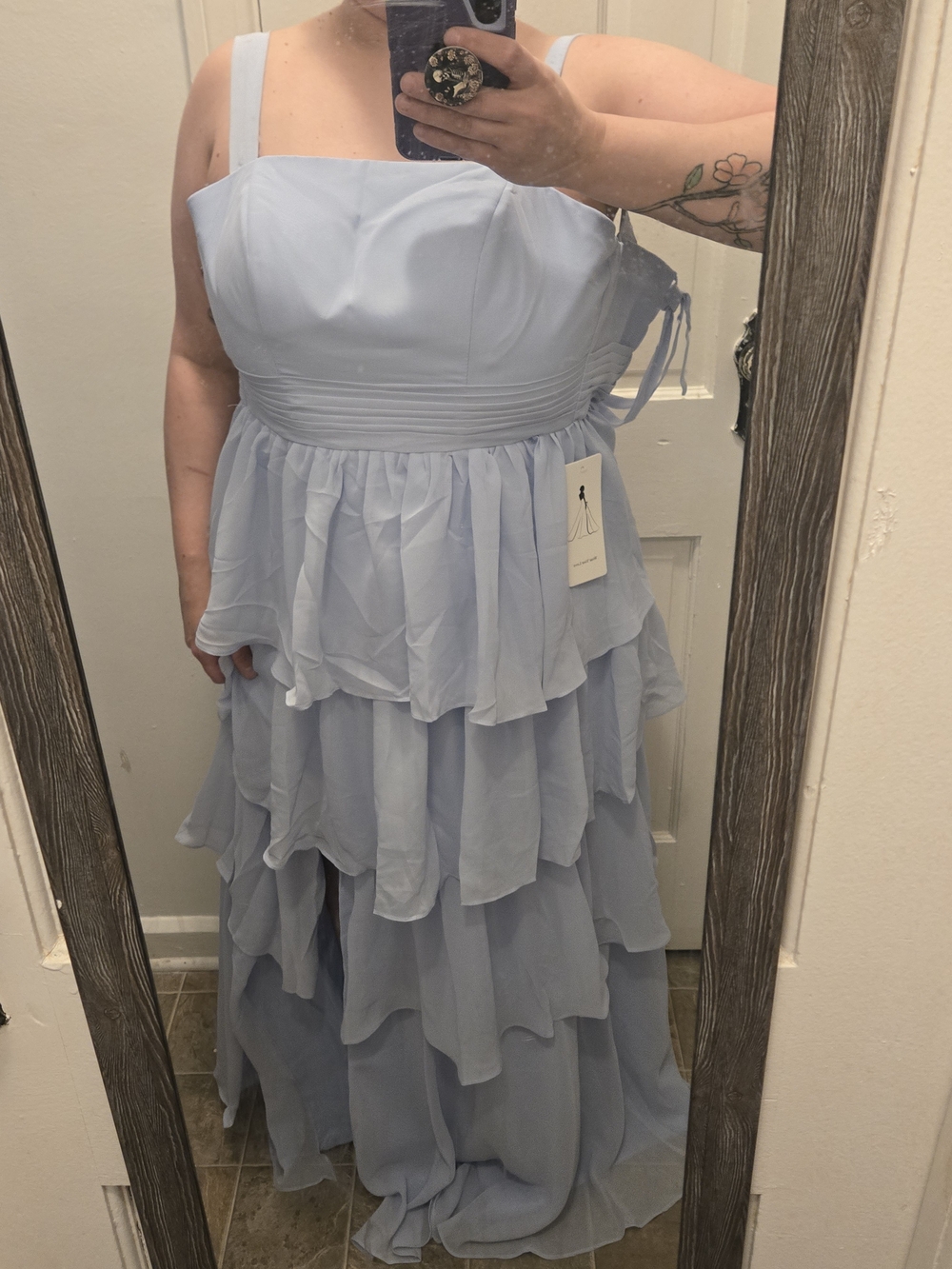 Light Blue Dress Shirt - Size 8 Corset Back